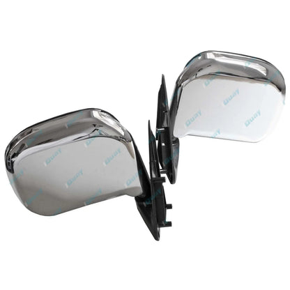 LH+RH Chrome Manual Door Mirror Pair for Toyota Hiace LH103 RZH103/113/125 89-05
