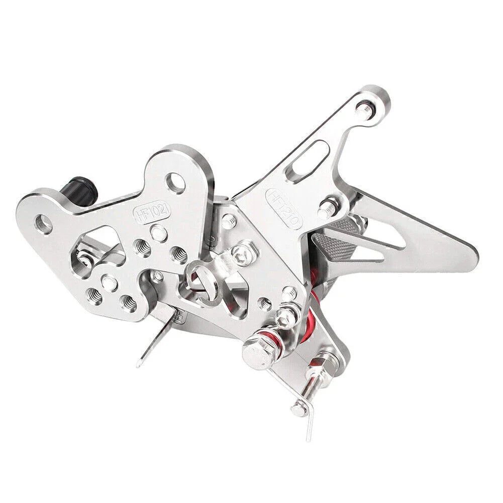 Steel Gray Rearset Footpegs for Suzuki GSR750 (2011-2016)