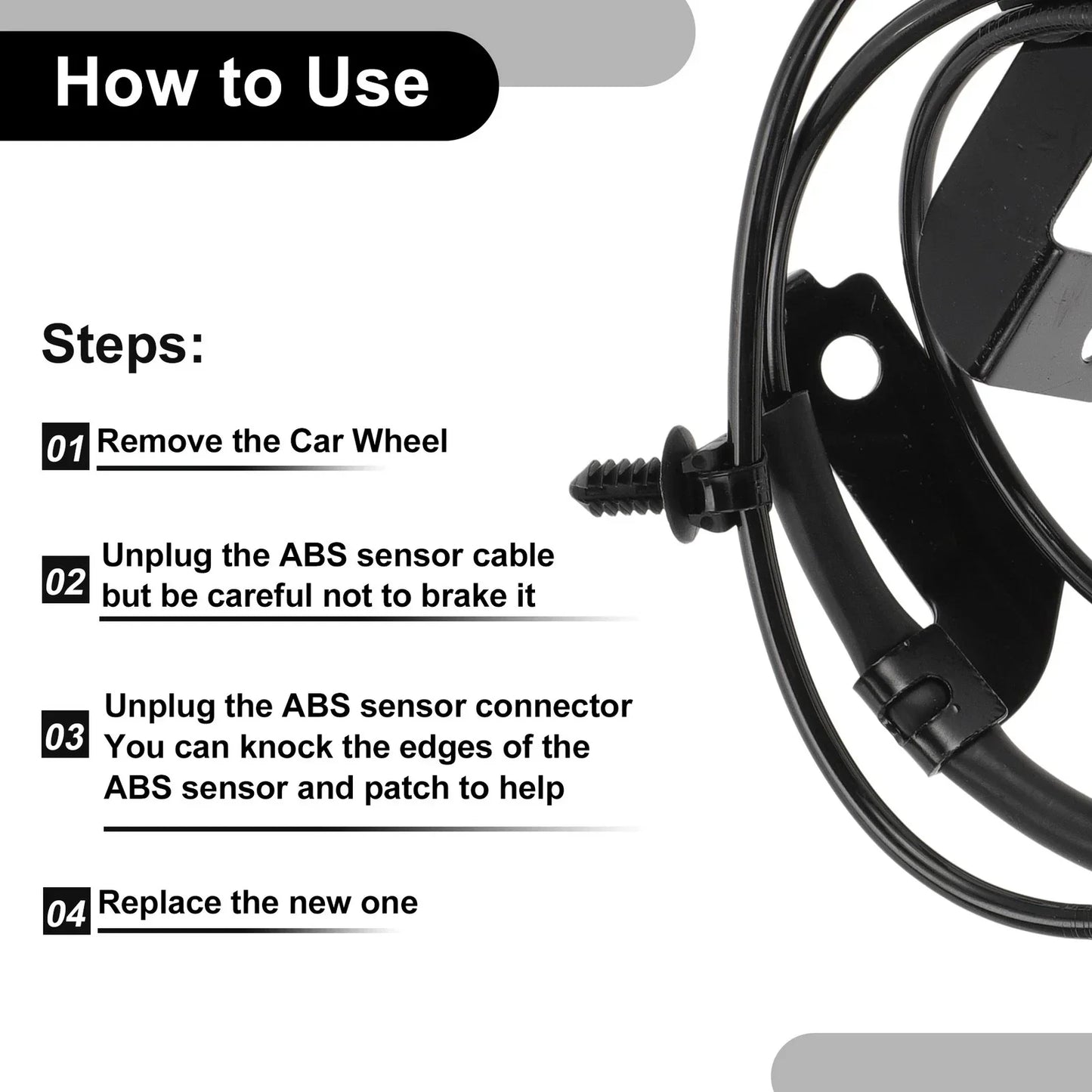 ABS Wheel Speed Sensor Kit for Dodge Caliber 2007-2012 1 x Front Right Sensor