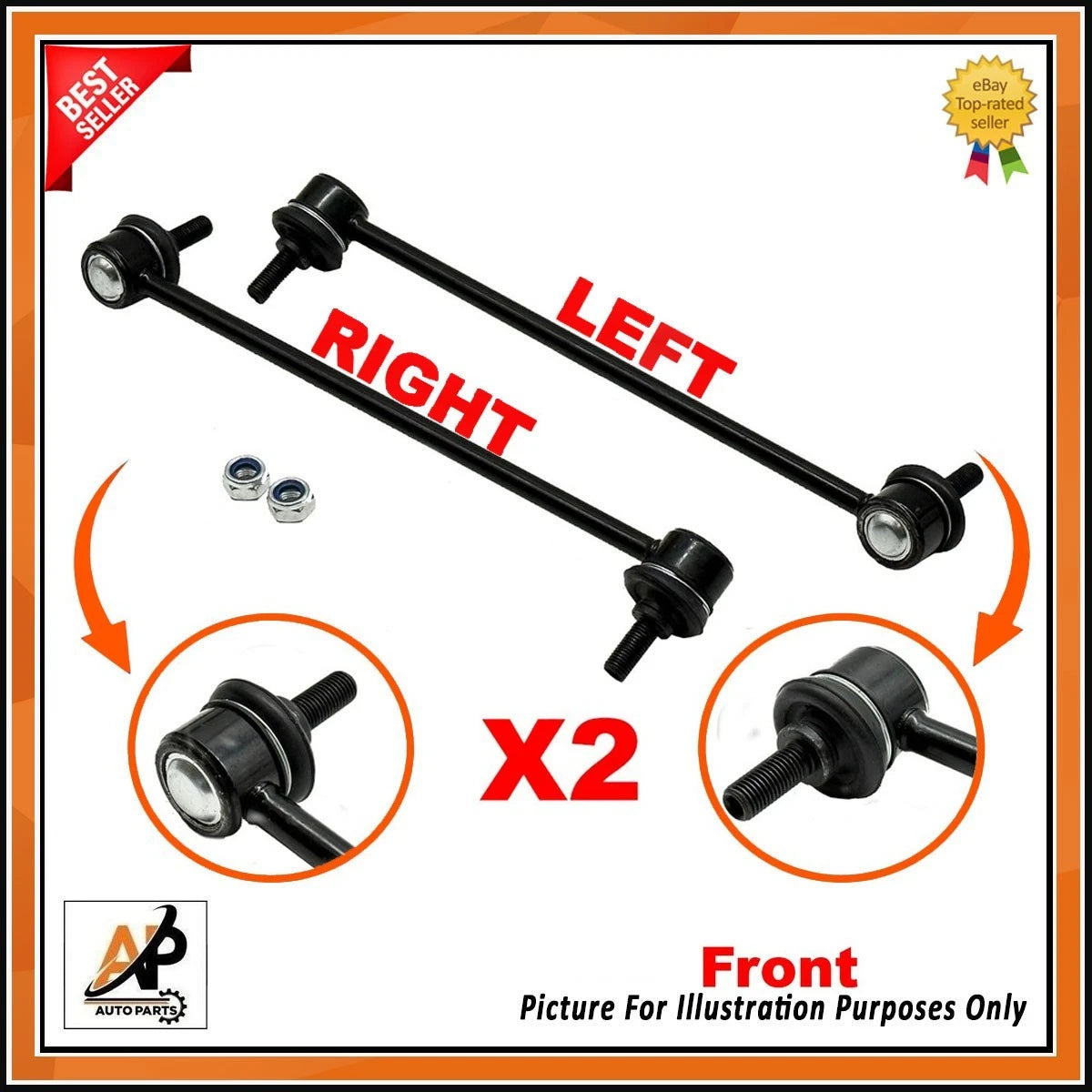 Anti Roll Bar Drop Links Front Replacement for BMW 1 Series E81 (2007–2013)