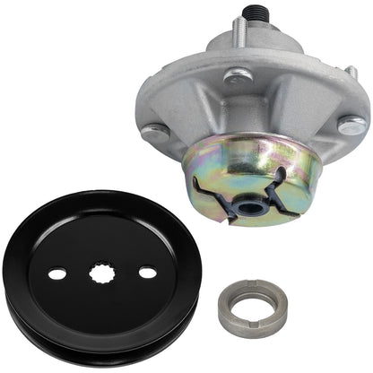 Caltric Spindle Assembly with Pulley for John Deere X360 X500 X520 (48") (2000–2018)