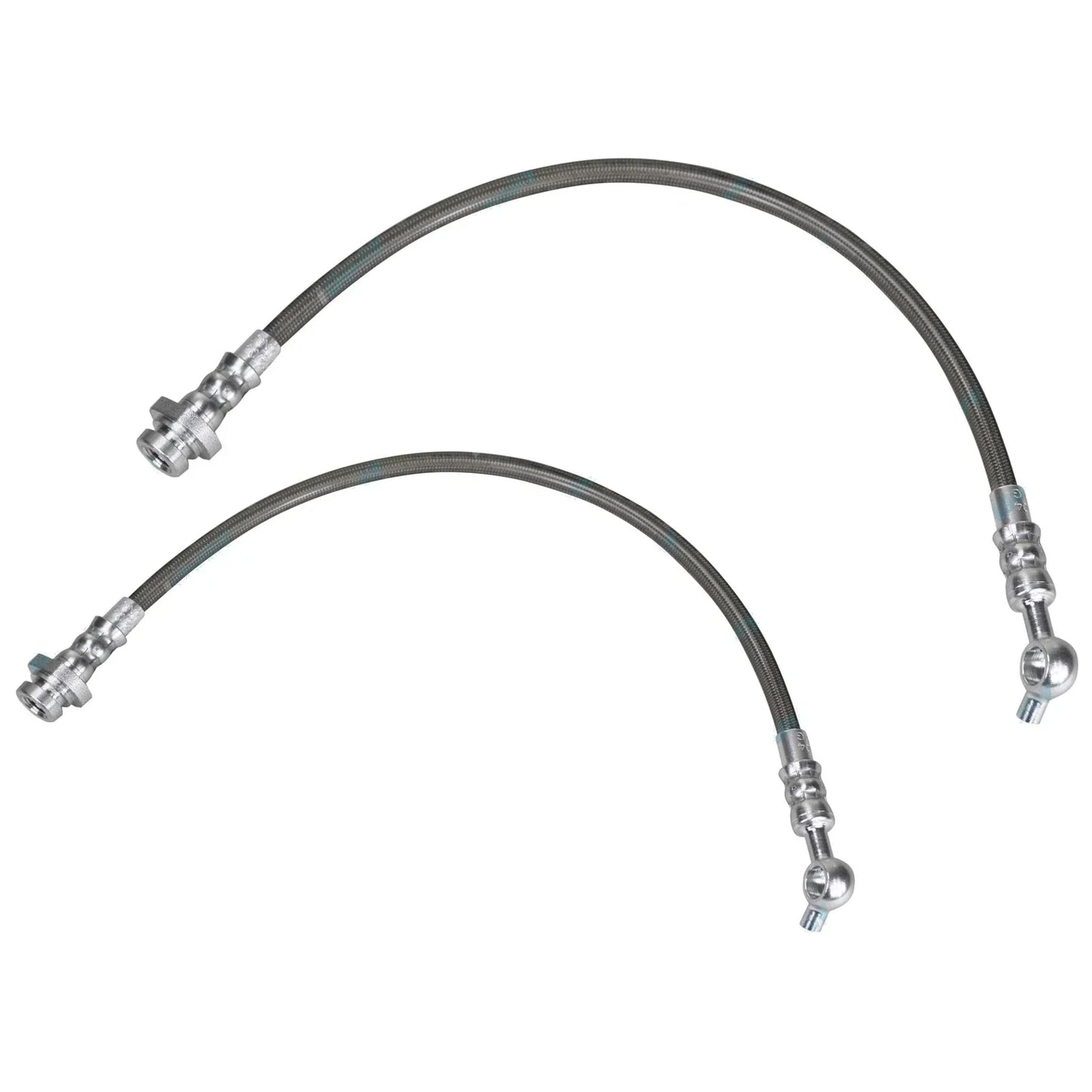 Front Left + Right Braided Brake Line Hose Set for Patrol GQ Y60 + Ford Maverick