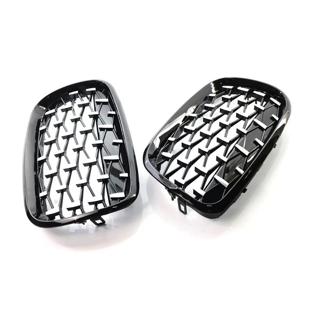 Black & Chrome Front Bumper Kidney Grille for BMW X5 E70, X6 E71 (2007-2013)