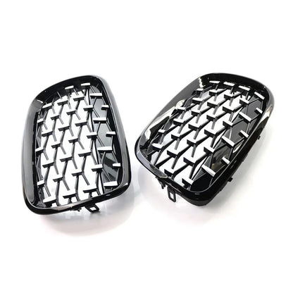 Black & Chrome Front Bumper Kidney Grille for BMW X5 E70, X6 E71 (2007-2013)