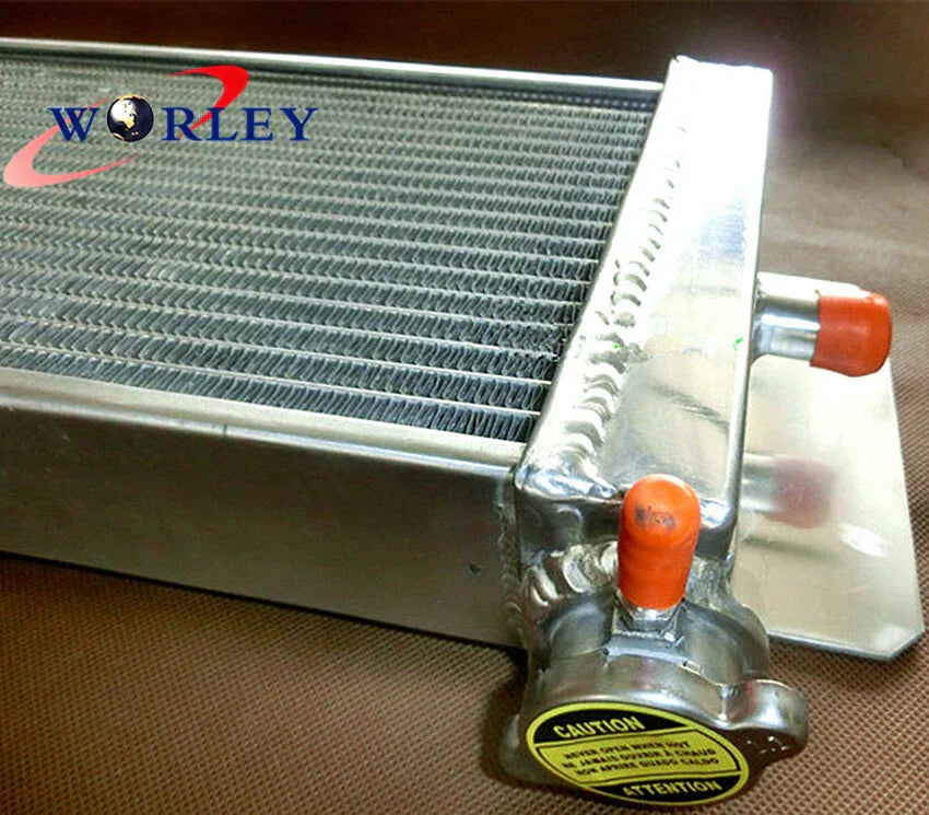 Universal Aluminum Liquid Heat Exchanger Air to Water Intercooler Radiator + Fans