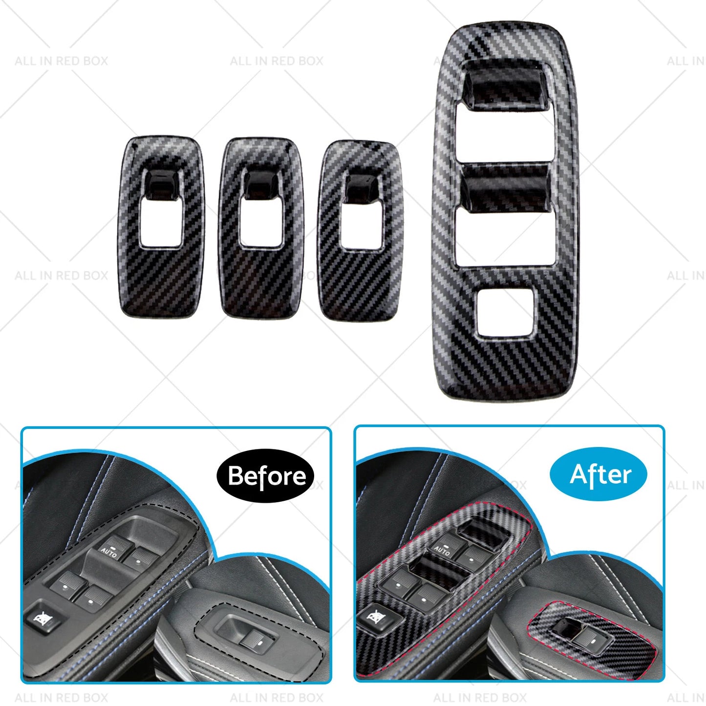 Door Armrest Lift Switch Cover Trim for Ford Ranger Everest (2015-2022)