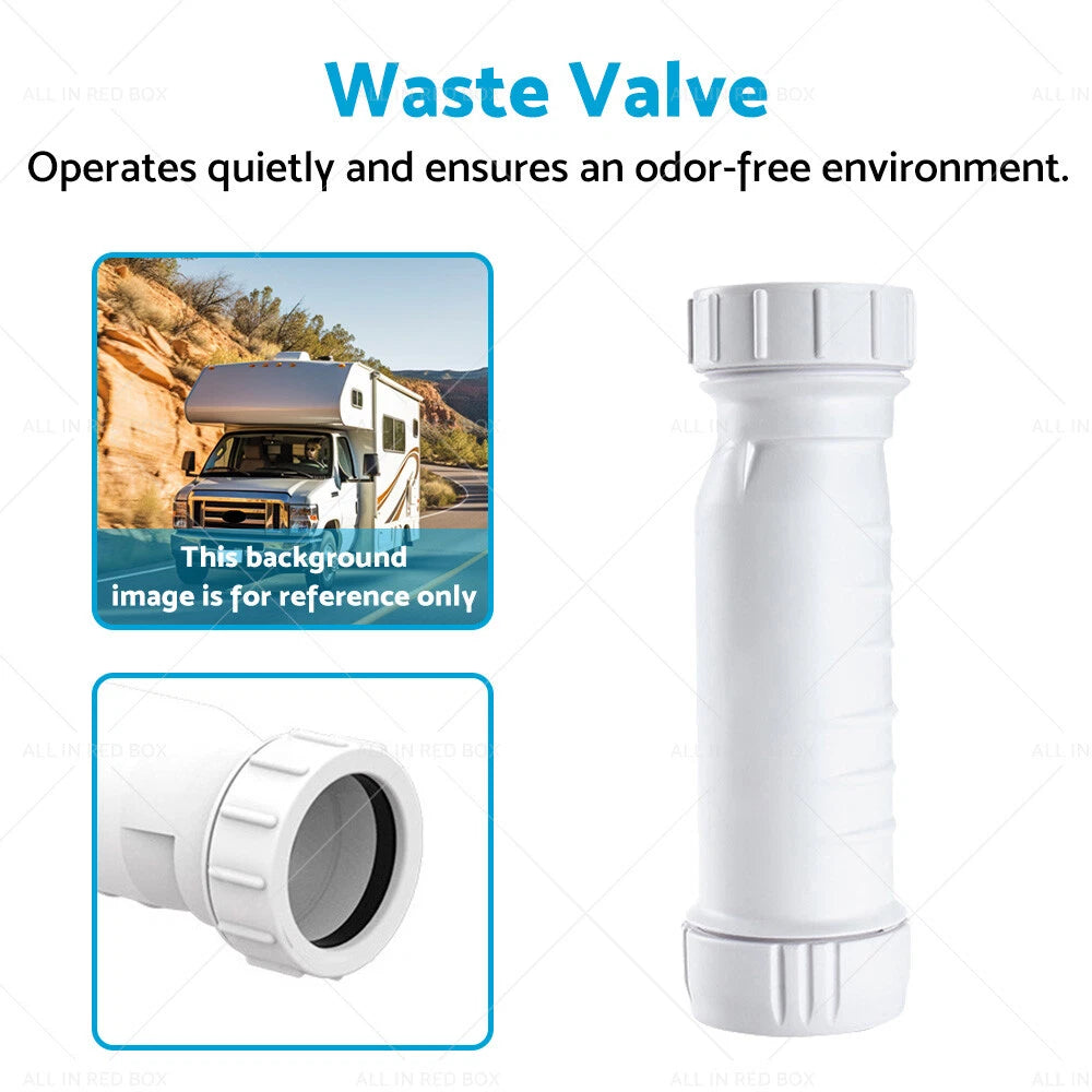 Waterless Self-Sealing Waste Valve for Caravan RV Bath Basin