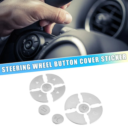 Steering Wheel Button Covers for Mercedes-Benz ABS Silver Tone 12 x Pieces