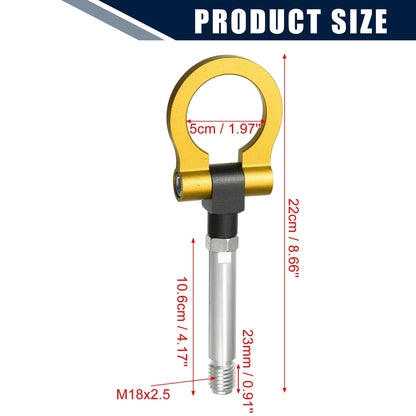 Gold Tone Round Front Rear Bumper Trailer Ring Eye Towing for Honda Fit (2009-2014)