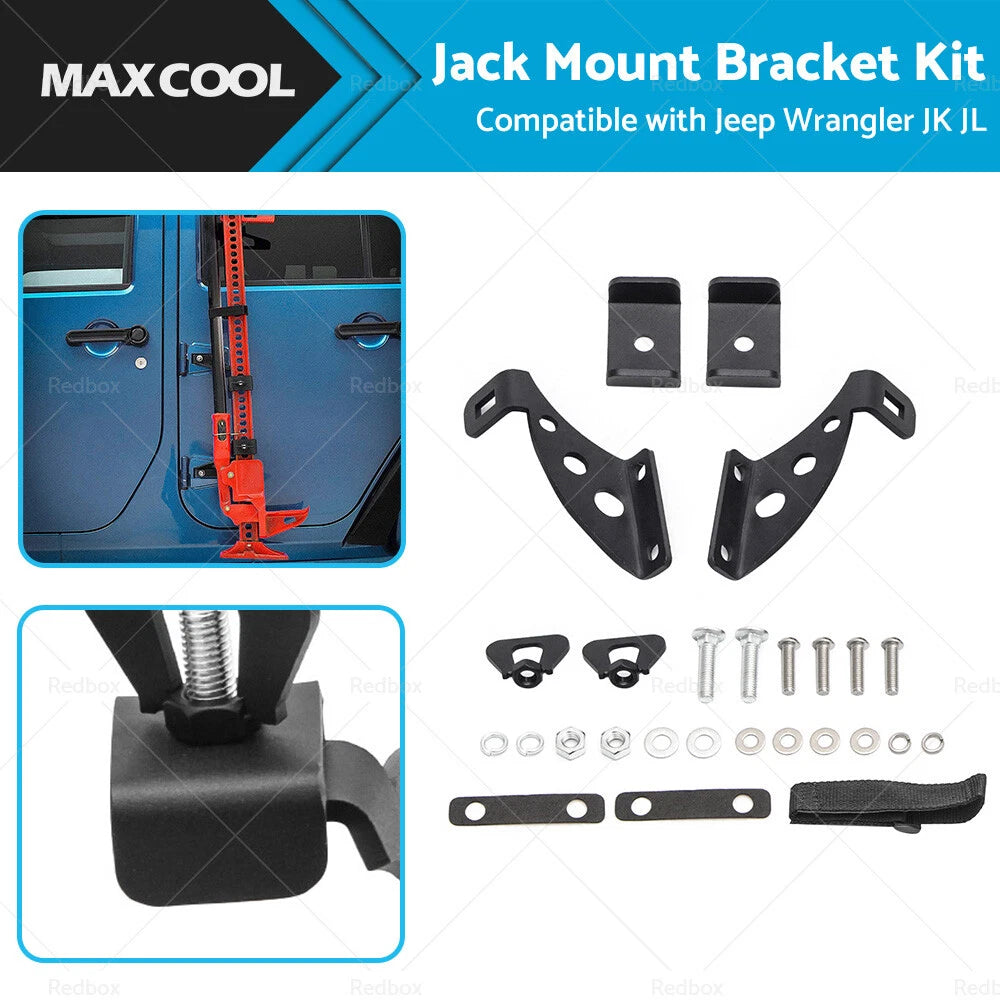 Jack Mount Bracket for Jeep Wrangler JK JL 2007-2018 Hood & Rear Door Hinge