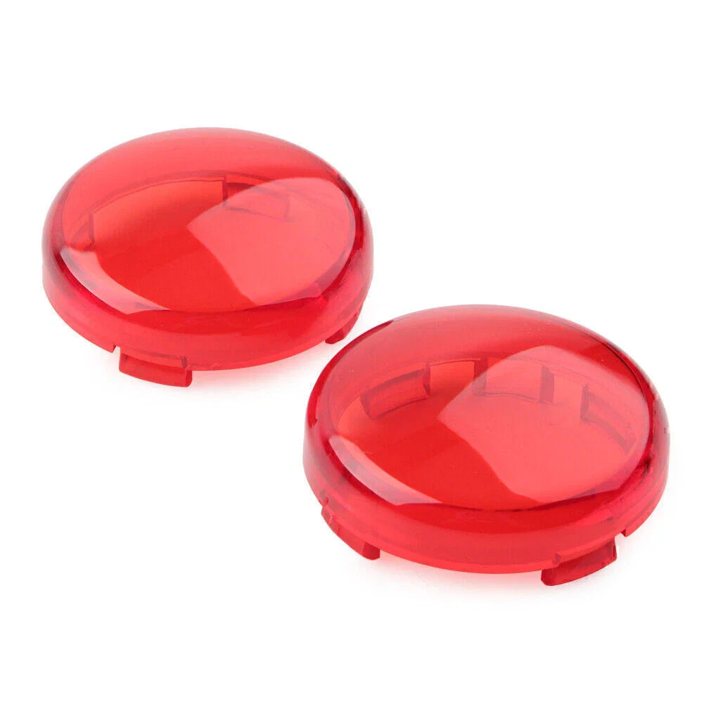 Red ABS Turn Signal Lens Light Covers for Harley Touring Softail Dyna