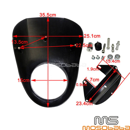 5-3/4'' Headlight Fairing Front Cowl Cover for Harley Davidson