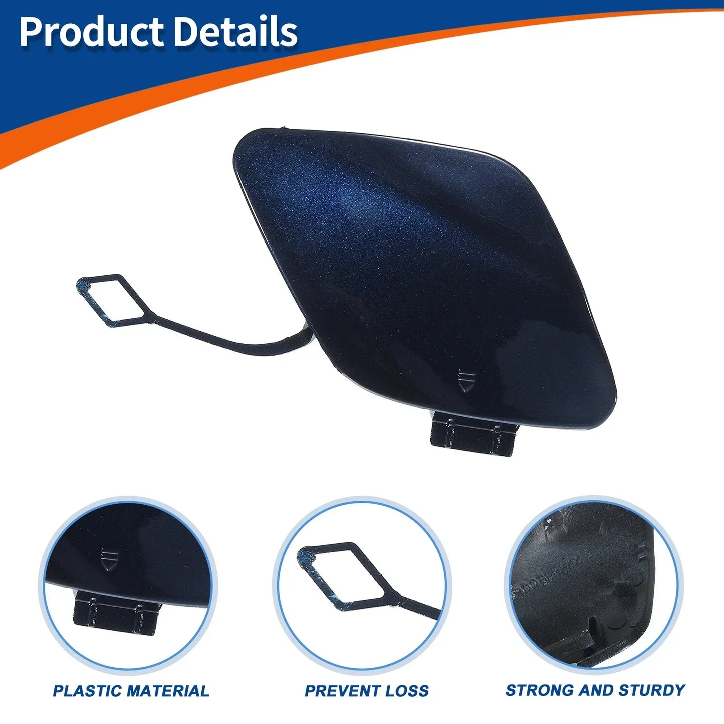 Front Car Bumper Tow Hook Cover for Mercedes-Benz S-Class (2014-2023) Blue
