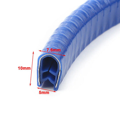 10ft Car Door Trim Edge Lock Guard Moulding Rubber Seal Strip Protector Blue