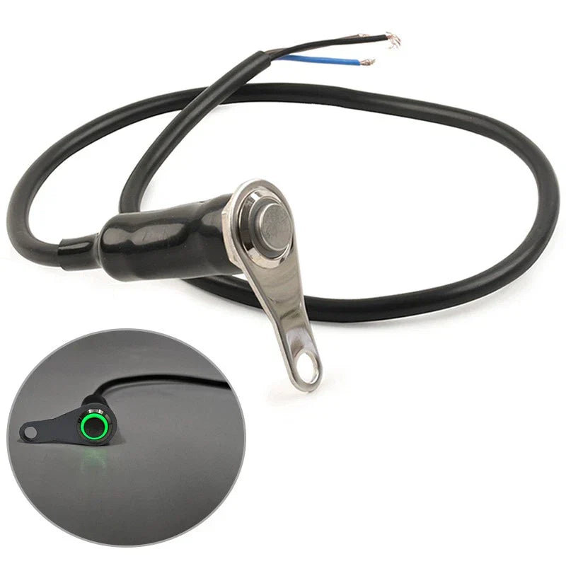 ON/OFF Handlebar Switch Push Button Headlight for Motorcycle - Green