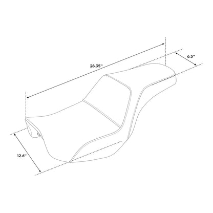 Driver Passenger Seat for Harley Street Bob Super Glide Low Rider (2006-2017)