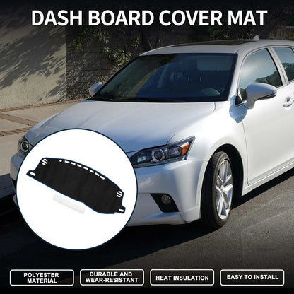Dashboard Cover Mat for Lexus CT 200H 2011-2019 Sun Protector Pad Black Blue