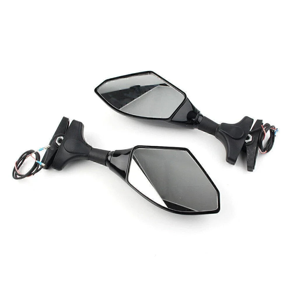 LED Turn Signal Rearview Mirrors for Ducati, Honda, Kawasaki