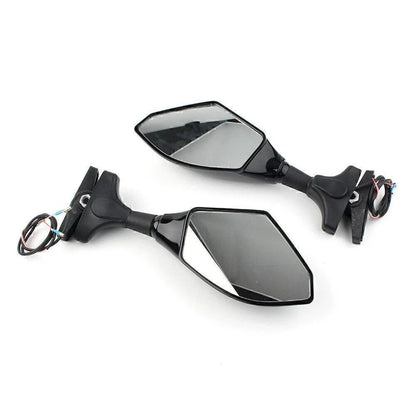LED Turn Signal Rearview Mirrors for Ducati, Honda, Kawasaki