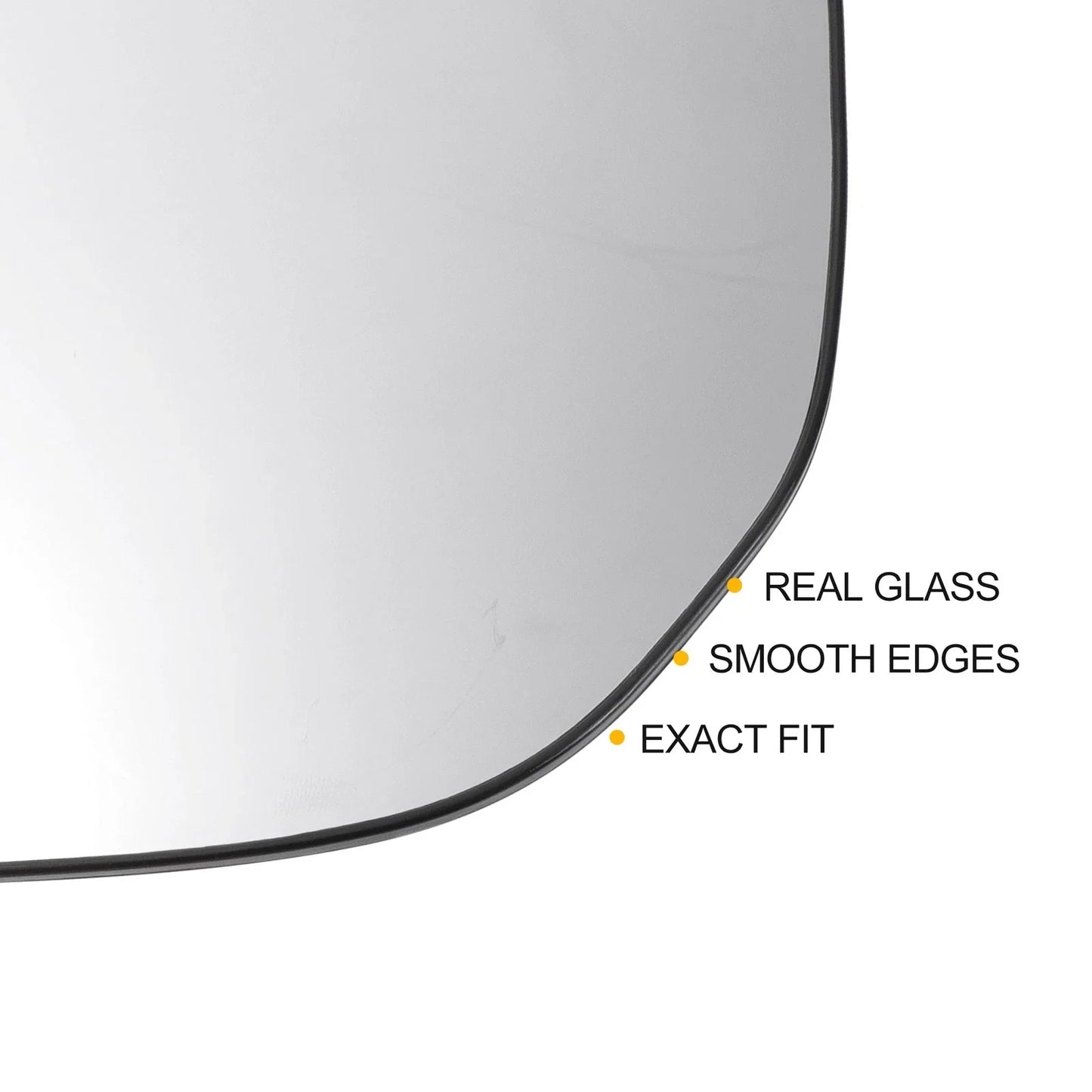 Right Side Heated White Mirror Glass for Hyundai Santa Fe (2013-2016)