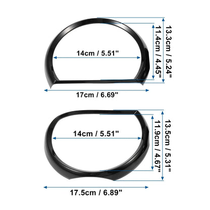 4 x Front Black Headlight Covers for Dodge Challenger (2015-2023)