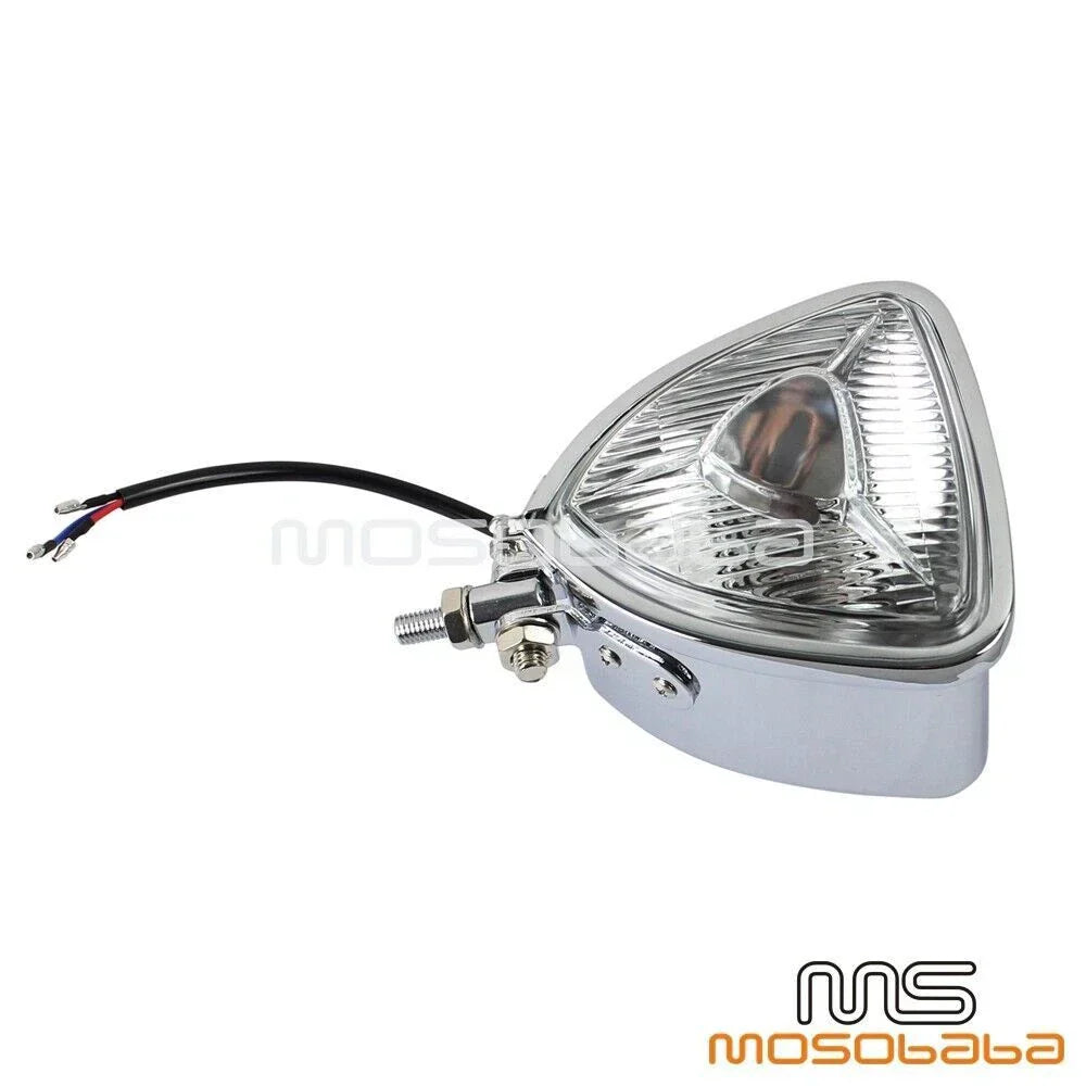 Chrome Triangle Retro Headlight for Harley Street Glide (2014-2023)