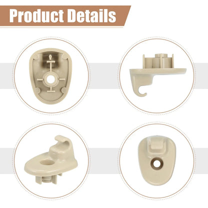 2 x Beige Sun Visor Support Clip for Jeep (No.1AR26BD1AA, 1AR26DW1AA)