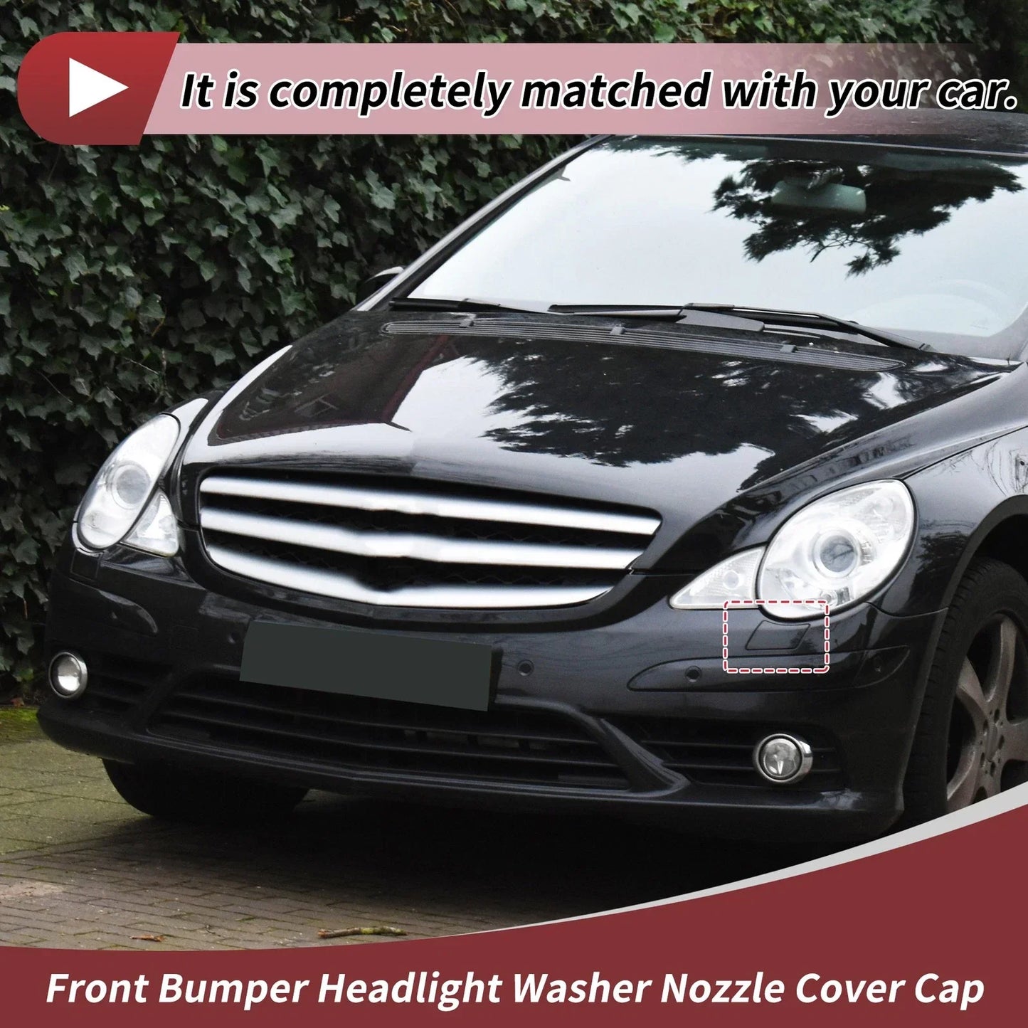 Front Left Bumper Headlight Washer Nozzle Cover for Mercedes-Benz R320 (2006-2010)