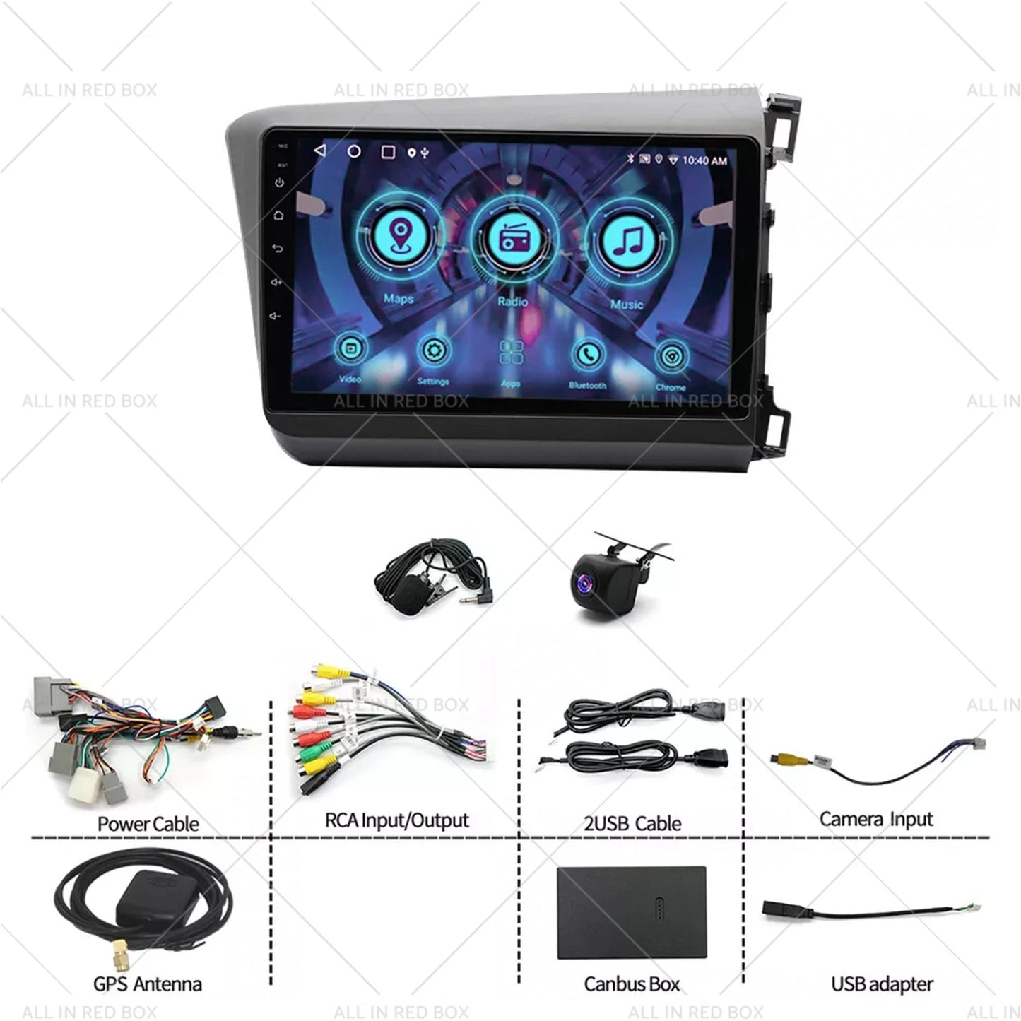 Car Stereo GPS Radio for Honda Civic (2012-2015) 4+64G Carplay