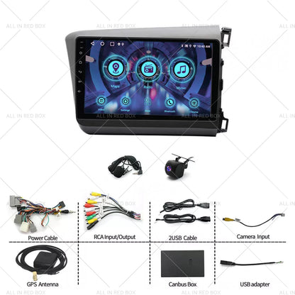 Car Stereo GPS Radio for Honda Civic (2012-2015) 4+64G Carplay