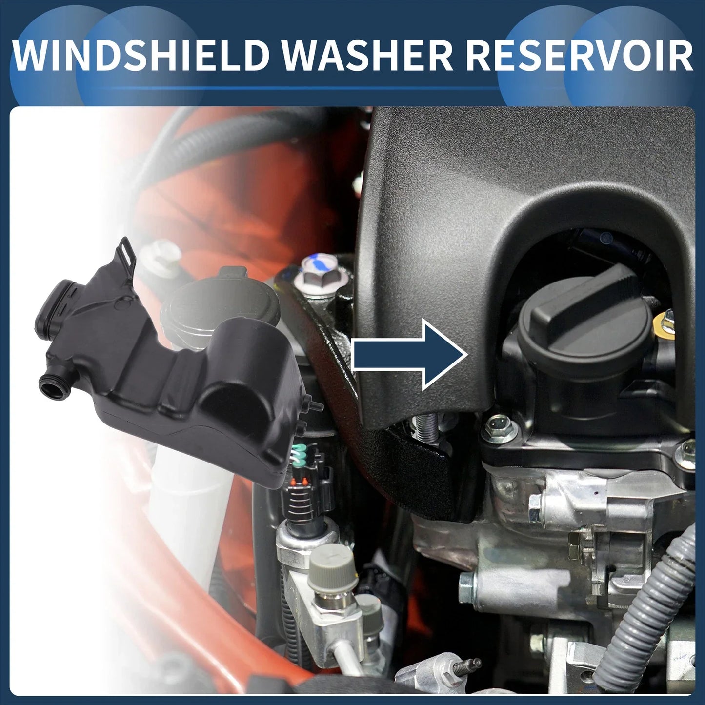 Windshield Washer Reservoir for Mercedes Benz C300 E400 E53 (2015-2023)