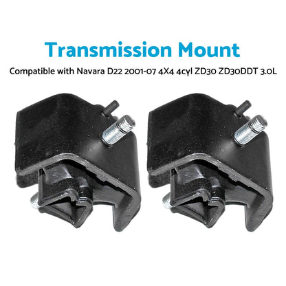 Rear Gear Box Mounts for Nissan Navara D22 (2001-2007) 4x4 ZD30 3.0L