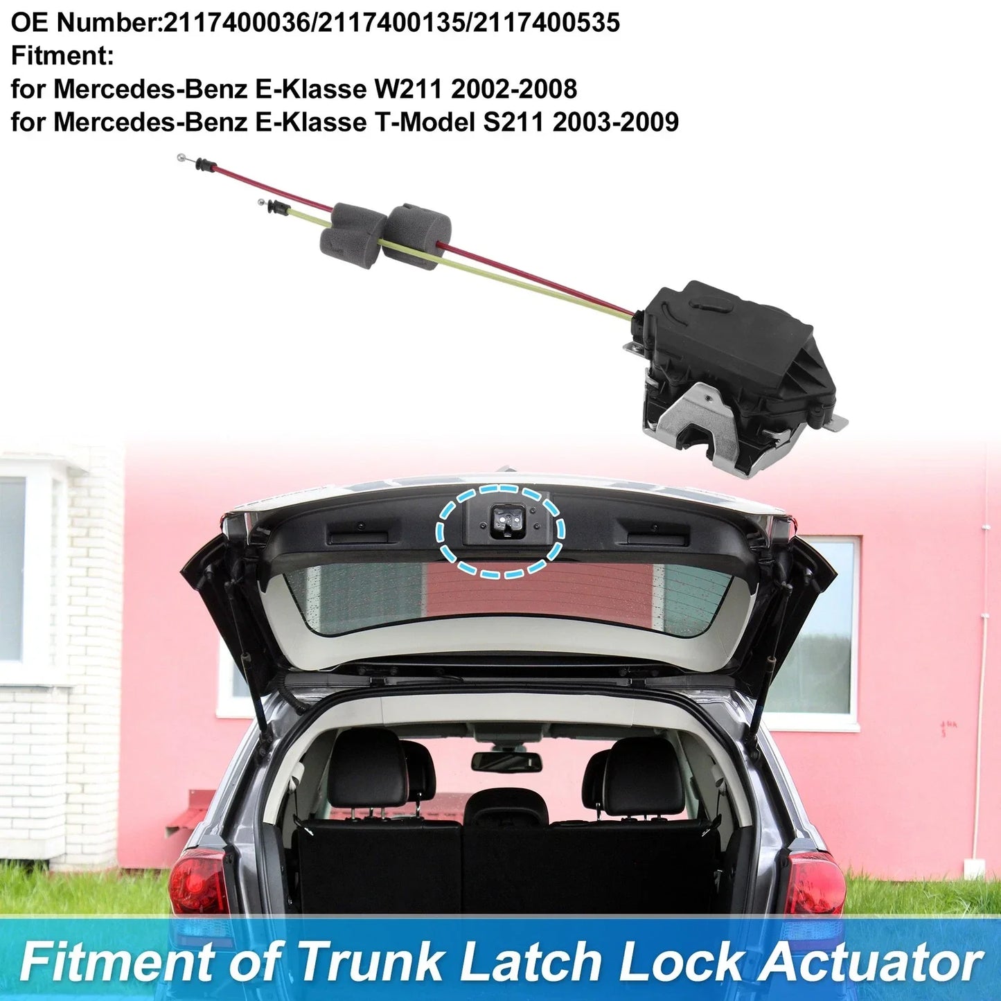 Rear Trunk Latch Lock Actuator for Mercedes-Benz E-Class W211 (2002-2008)