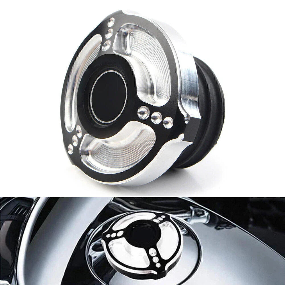 Fuel Gas Tank Cap Cover for Harley Sportster Touring Softail Dyna (1992-2017)