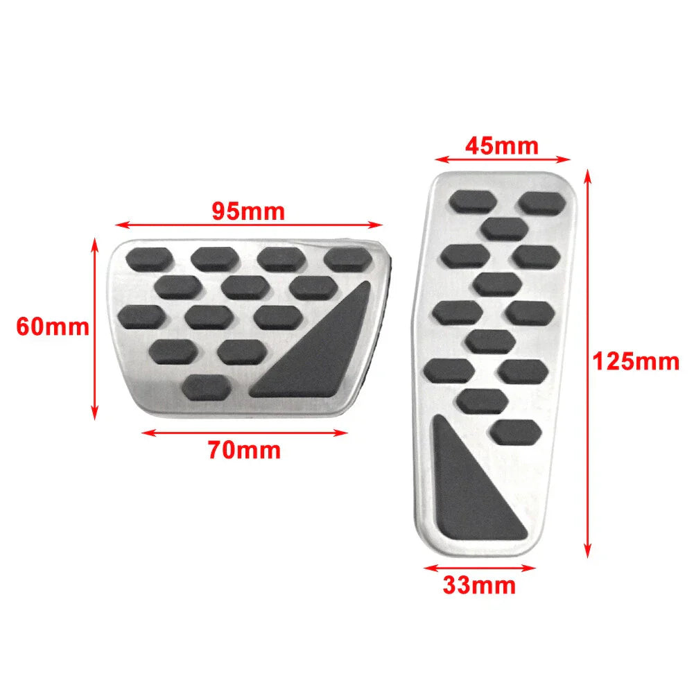 Stainless Steel Gas Brake Pedals Cover for Jeep Wrangler JL (2018-2022)