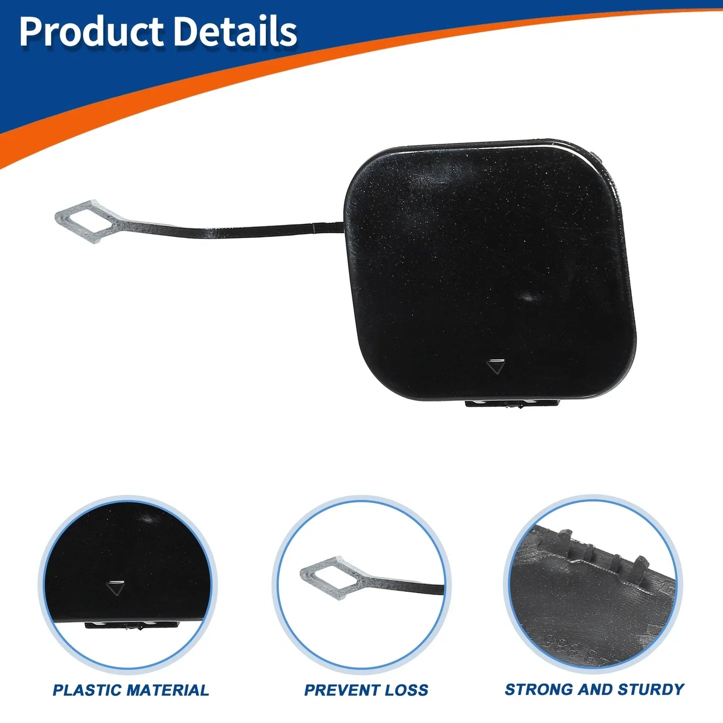 Rear Tow Hook Cover for Mercedes-Benz B-Class (2012-2019) - Black