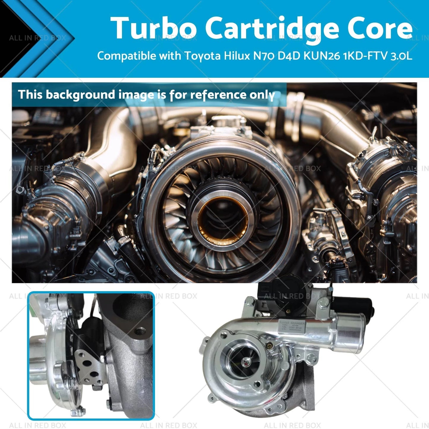 Turbo Cartridge CHRA Core for Toyota Hilux N70 D4D KUN26 3.0L (2005-2015)