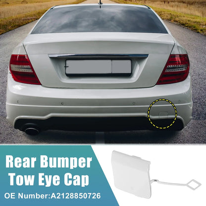 Rear Bumper Tow Hook Cap for Mercedes Benz E-Class (2010-2016) White