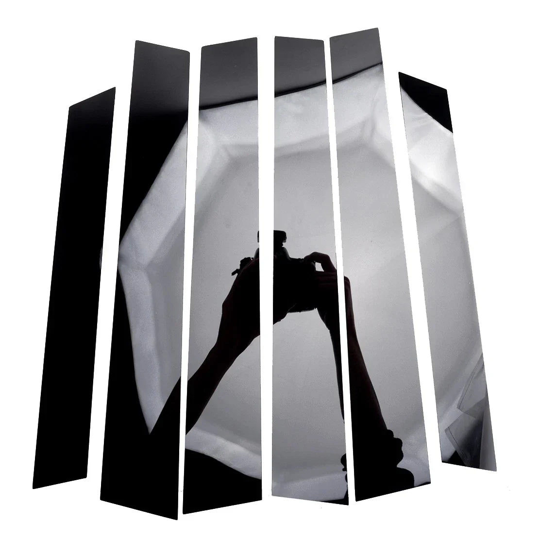 6 x Door Window Pillar Post Piano Covers for Honda CR-V (2007-2011)
