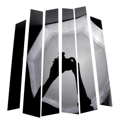 6 x Door Window Pillar Post Piano Covers for Honda CR-V (2007-2011)
