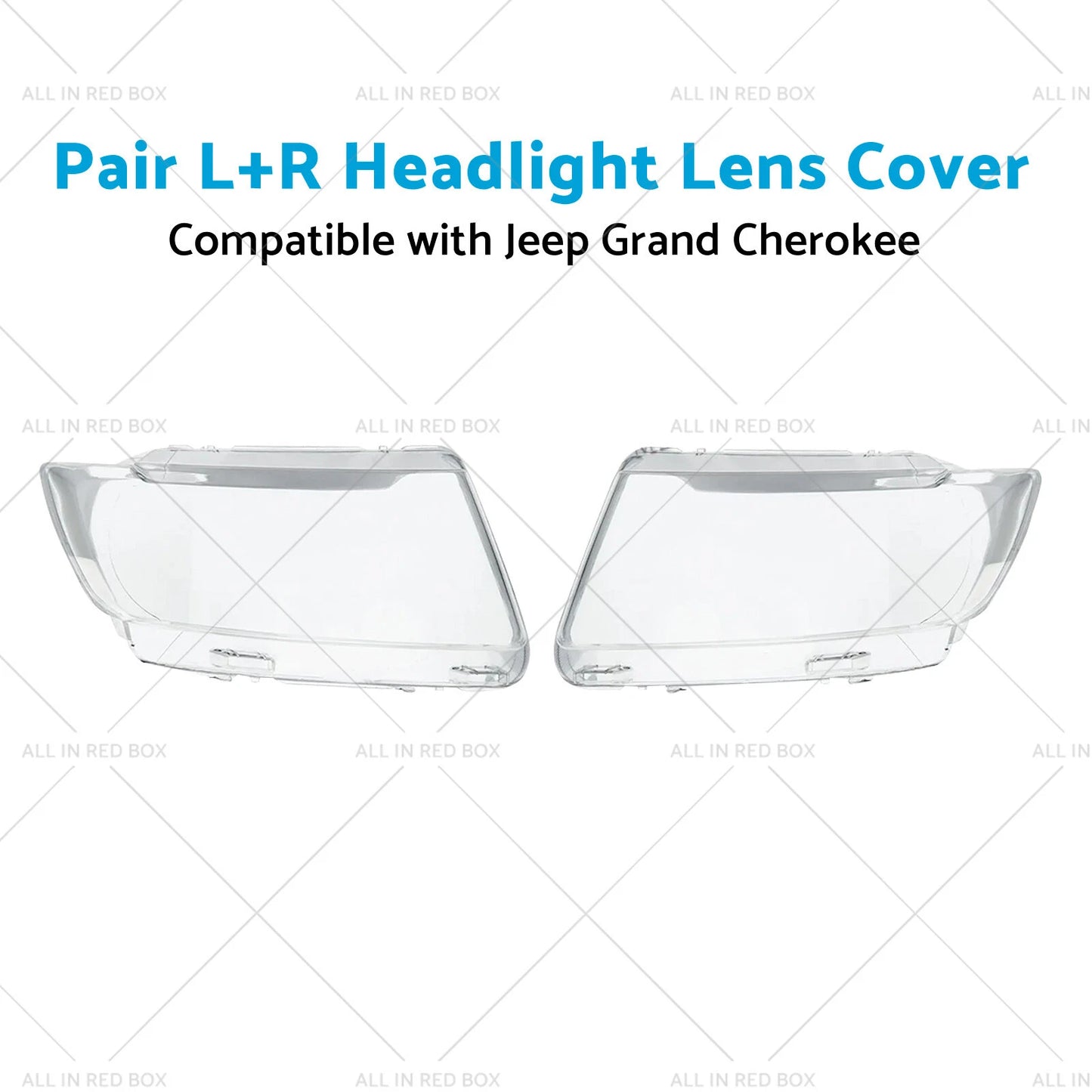 L+R Headlight Lens Covers for Jeep Grand Cherokee (2011-2013)