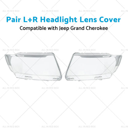 L+R Headlight Lens Covers for Jeep Grand Cherokee (2011-2013)
