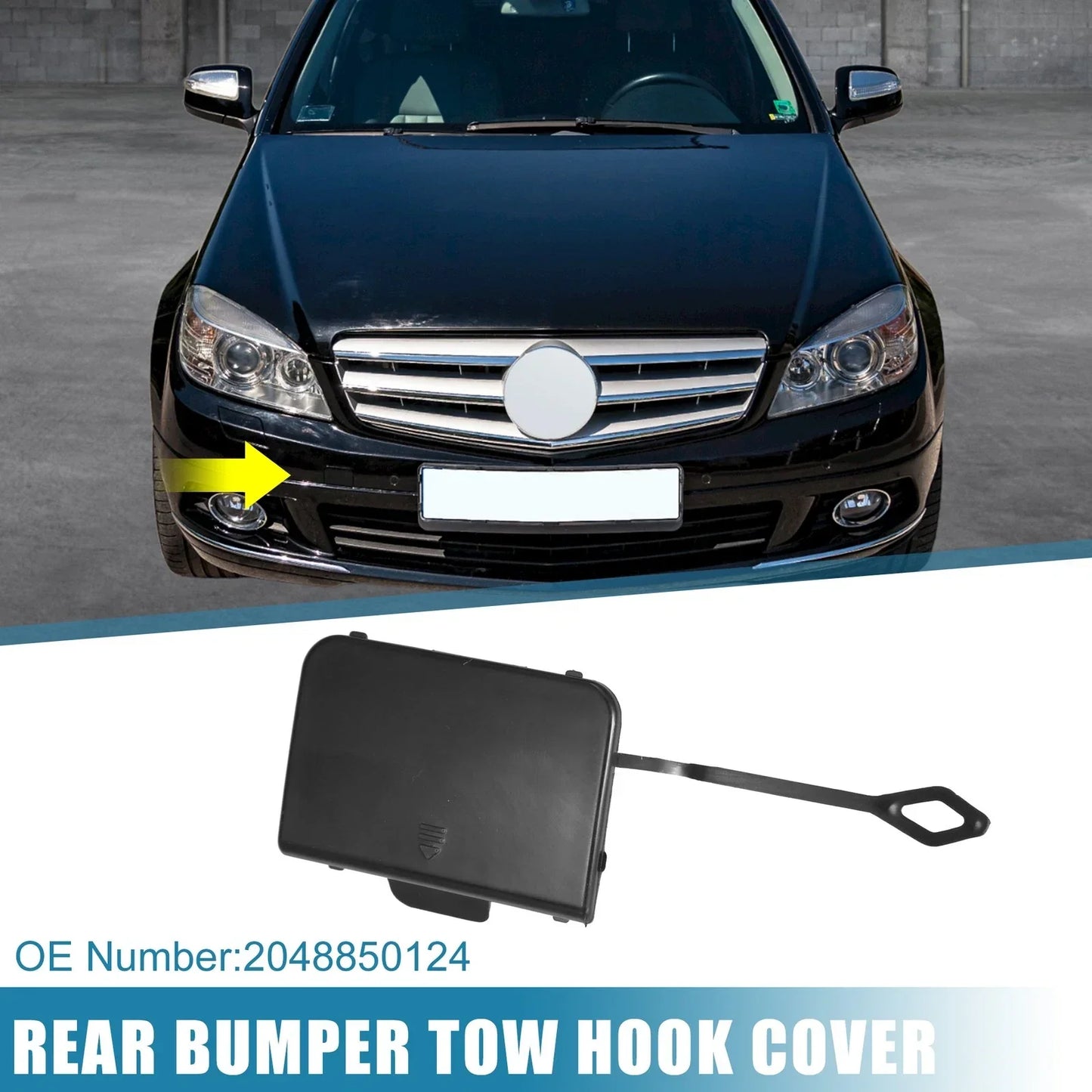 Front Bumper Tow Hook Cover for Mercedes-Benz C350 3.5L (2008-2011)