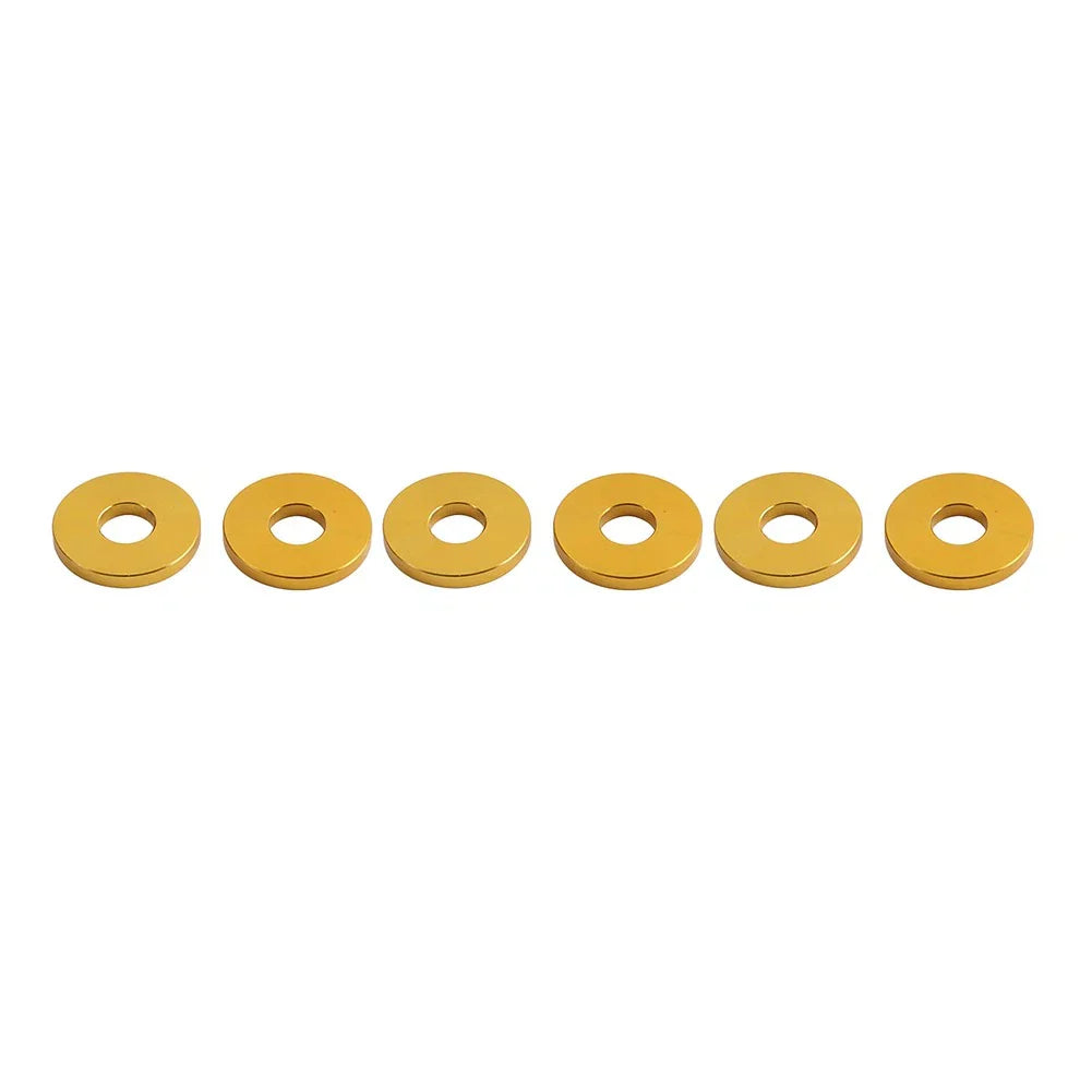 6 x Gold Saddlebag Crash Bar Decorative Spacer Rings for Harley Softail