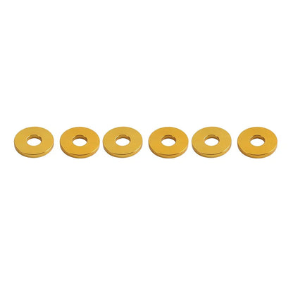 6 x Gold Saddlebag Crash Bar Decorative Spacer Rings for Harley Softail