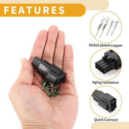 8 Pin Front Headlight Connector Plug for Honda - Male Female Wire Terminal