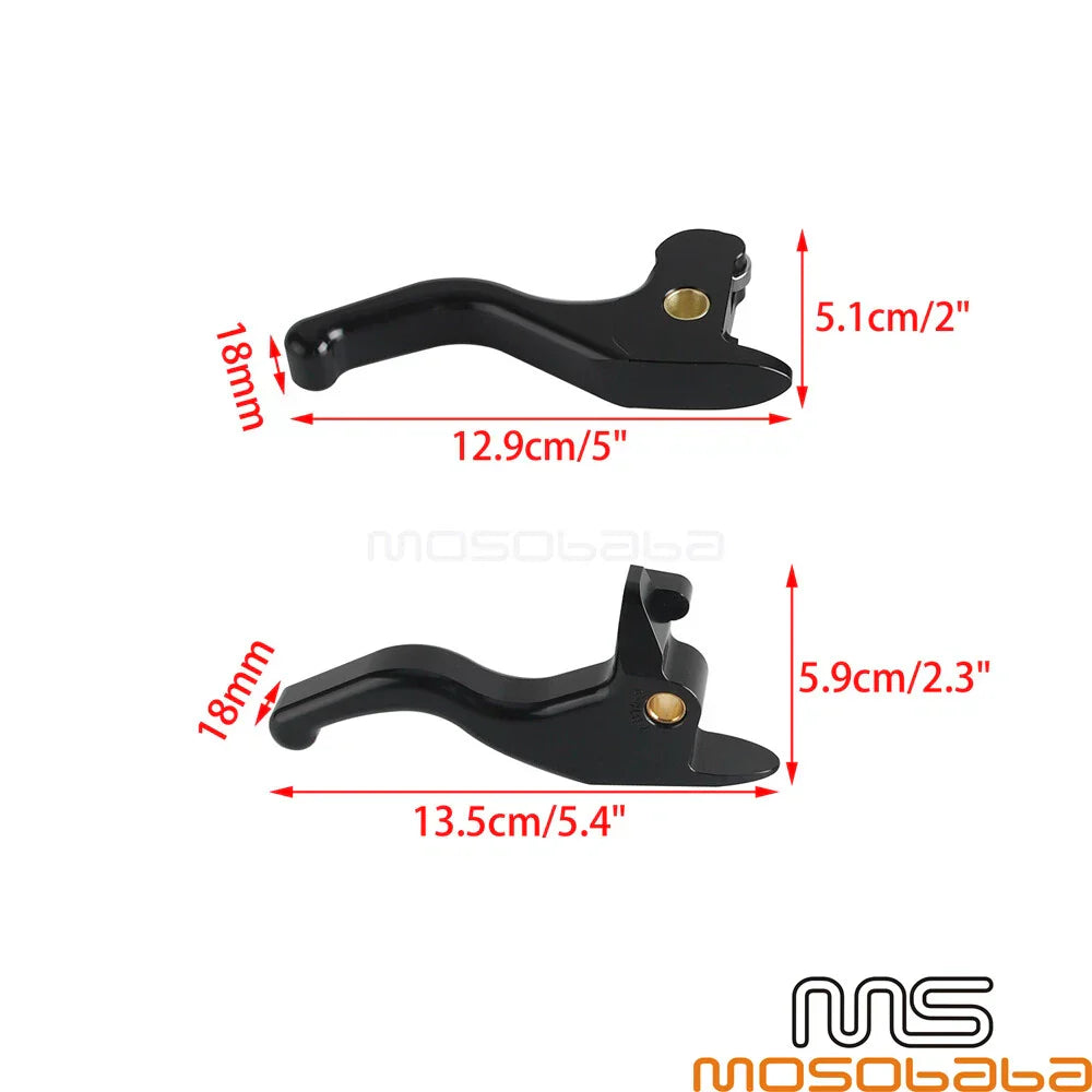 Finger Handlebar Hand Brake Clutch Levers for Harley Softail Slim (16)