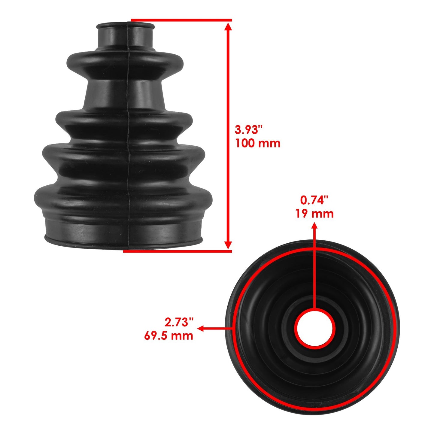 CV Boot Kit Front Axle Inner Outer Replacement for Club Car Carryall 1500 (2004–2013)