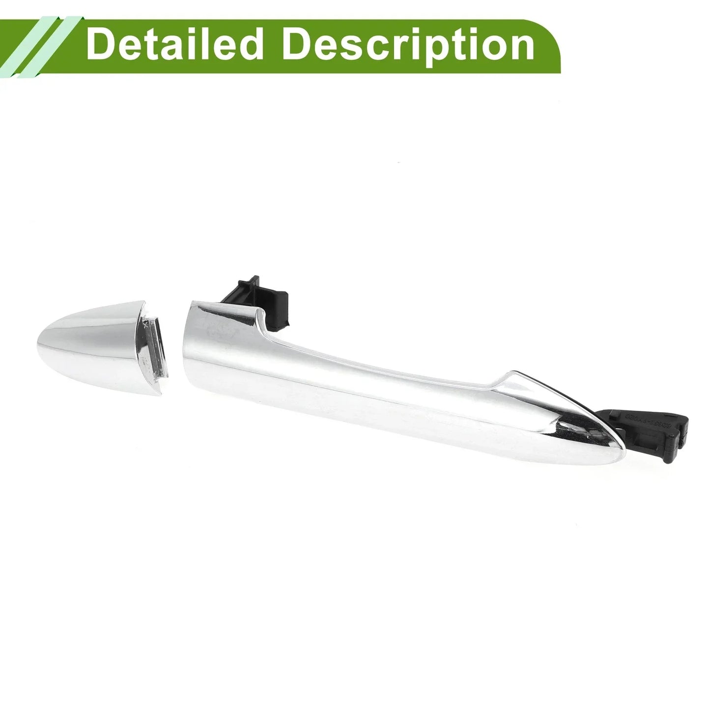 Exterior Door Handle for Hyundai Kia Picanto 2011-2016 Silver Tone Rear Right