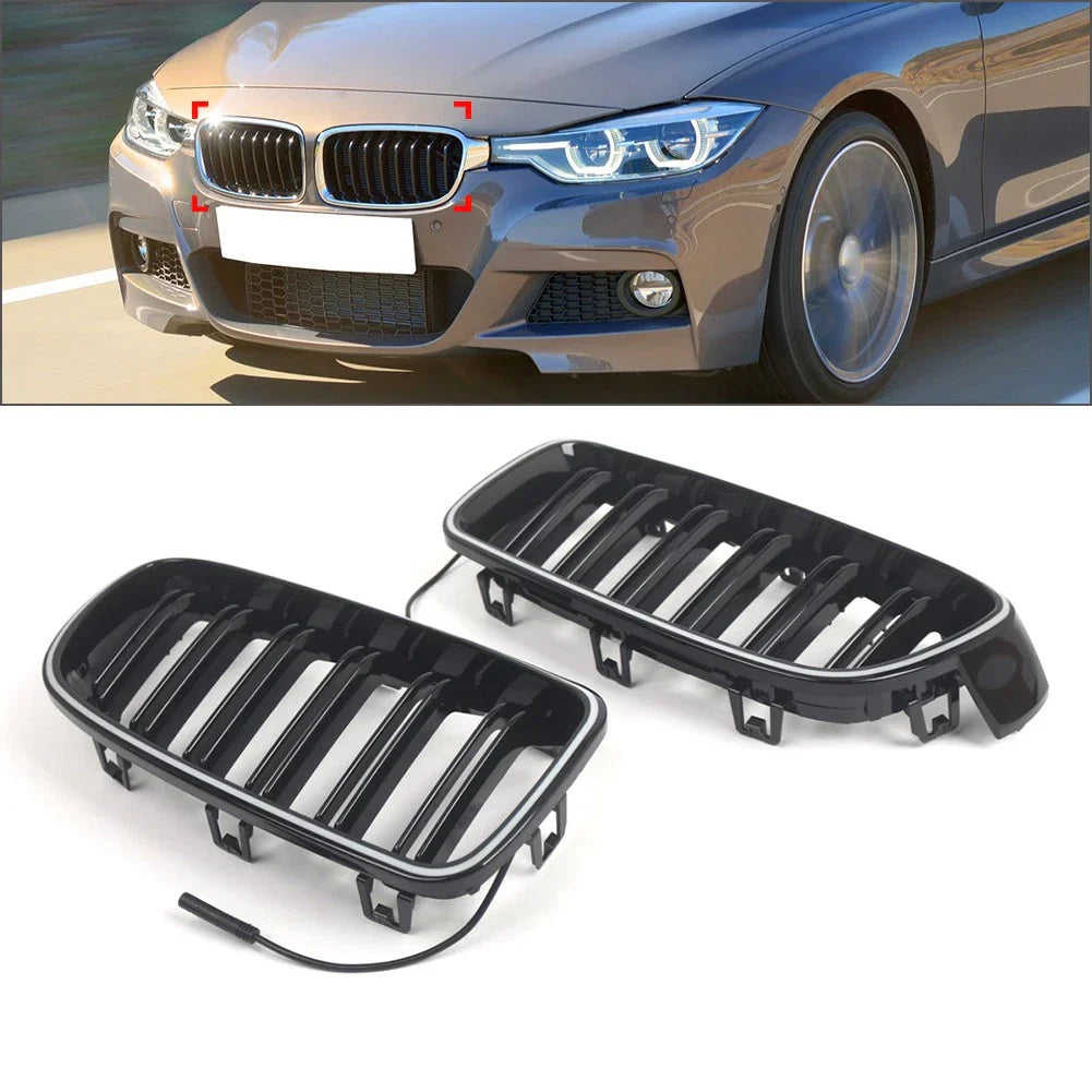 Front Kidney Grille with Light Strip for BMW 3 Series F30 F31 (2012-2018)